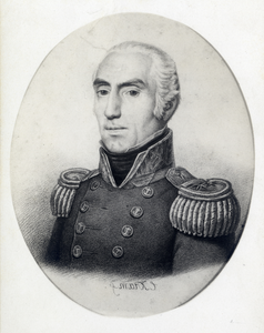 106760 Portret van J. van den Velden, geboren 1768, vice-admiraal; lid van het Hoog Militair Gerechtshof, president van ...